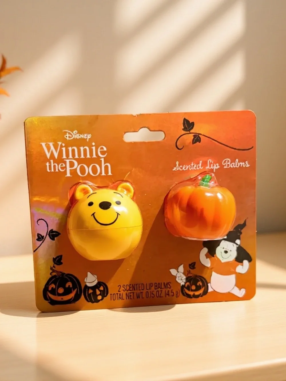 Disney Winnie the Pooh Halloween Scented Lip Balm Duo New